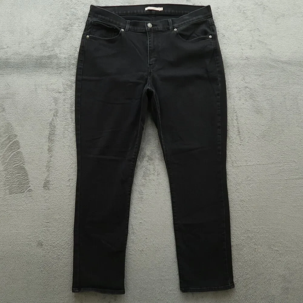 Levi's Jeans Women's Size 16M Gray High-Rise Classic Straight Denim 29